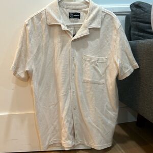 Off white button down mens shirt